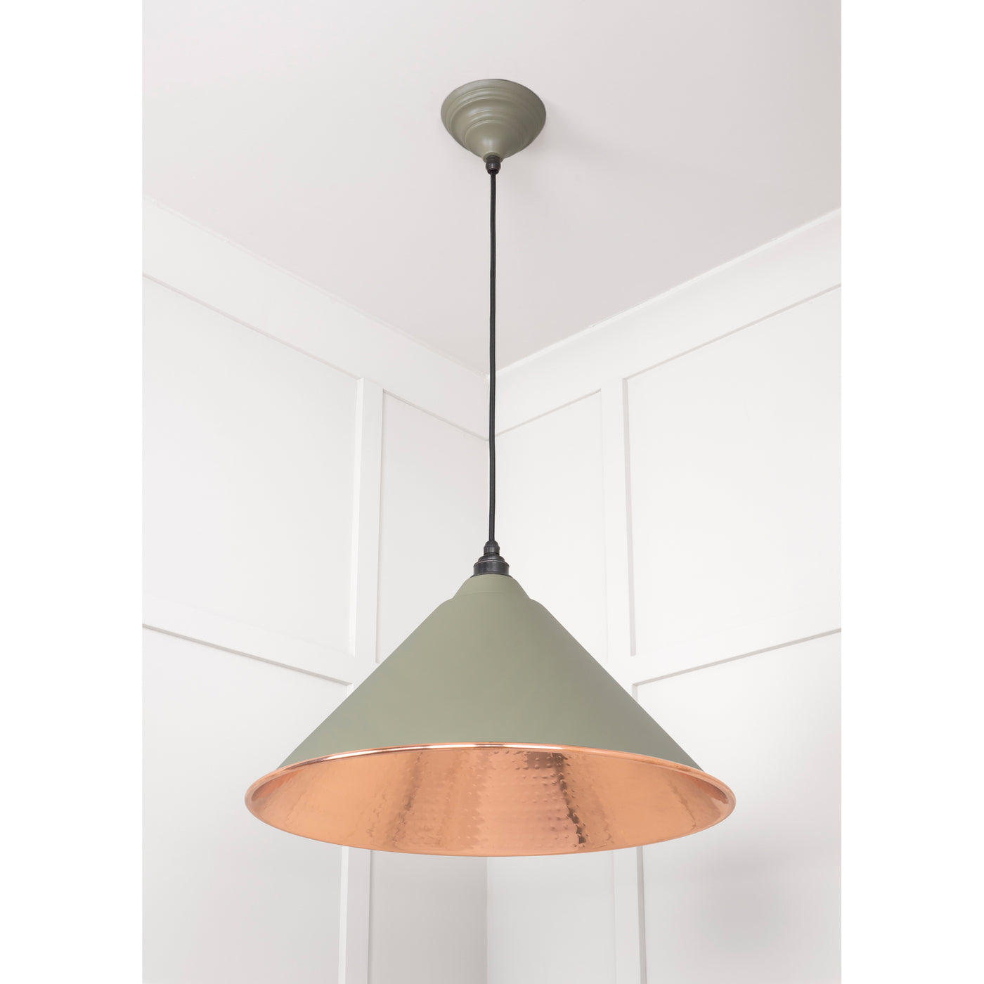 From The Anvil 49503TU - Hammered Copper Hockley Pendant in Tump #finish_tump