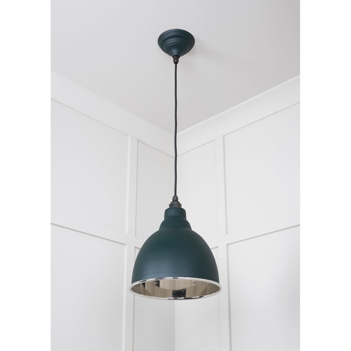 From The Anvil 49504DI - Smooth Nickel Brindley Pendant in Dingle #finish_dingle