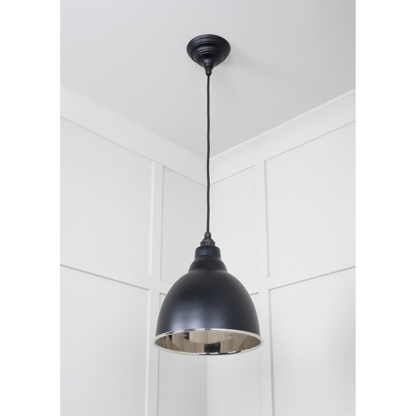 From The Anvil 49504EB - Smooth Nickel Brindley Pendant in Elan Black #finish_elan-black