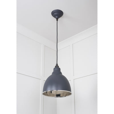 From The Anvil 49504SL - Smooth Nickel Brindley Pendant in Slate #finish_slate