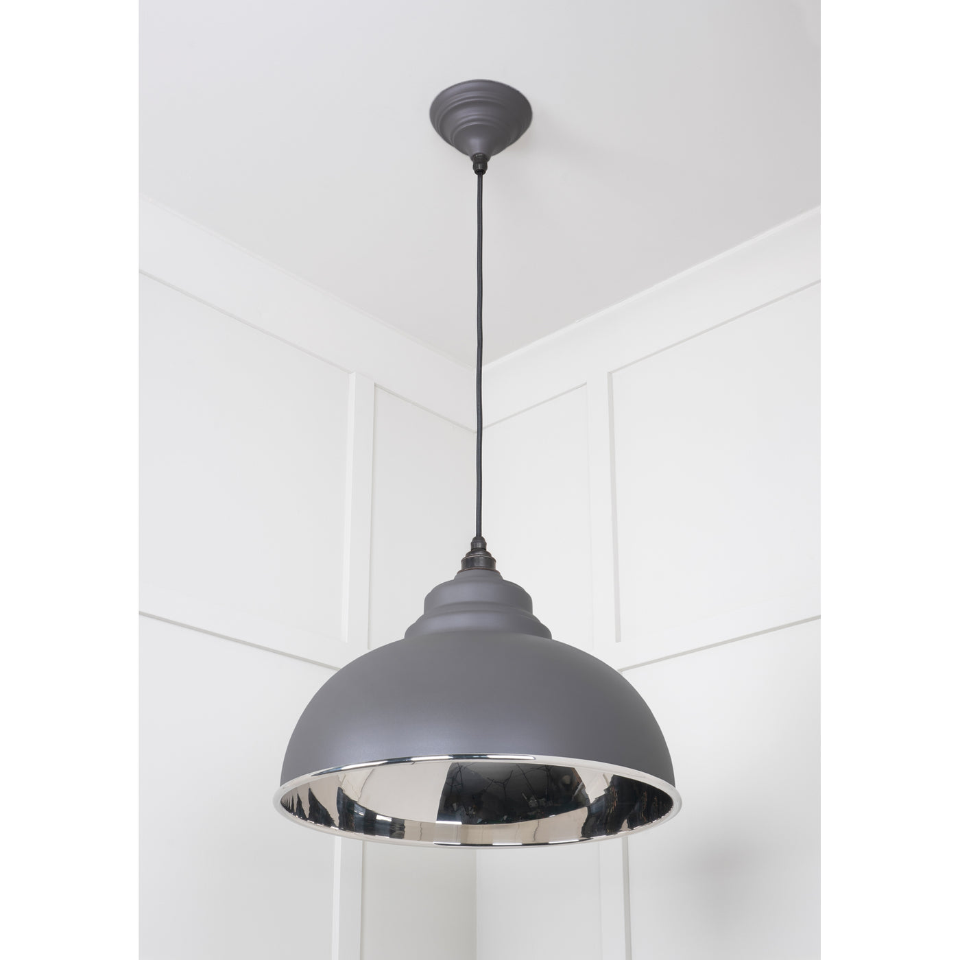 From The Anvil 49505BL - Smooth Nickel Harborne Pendant in Bluff #finish_bluff