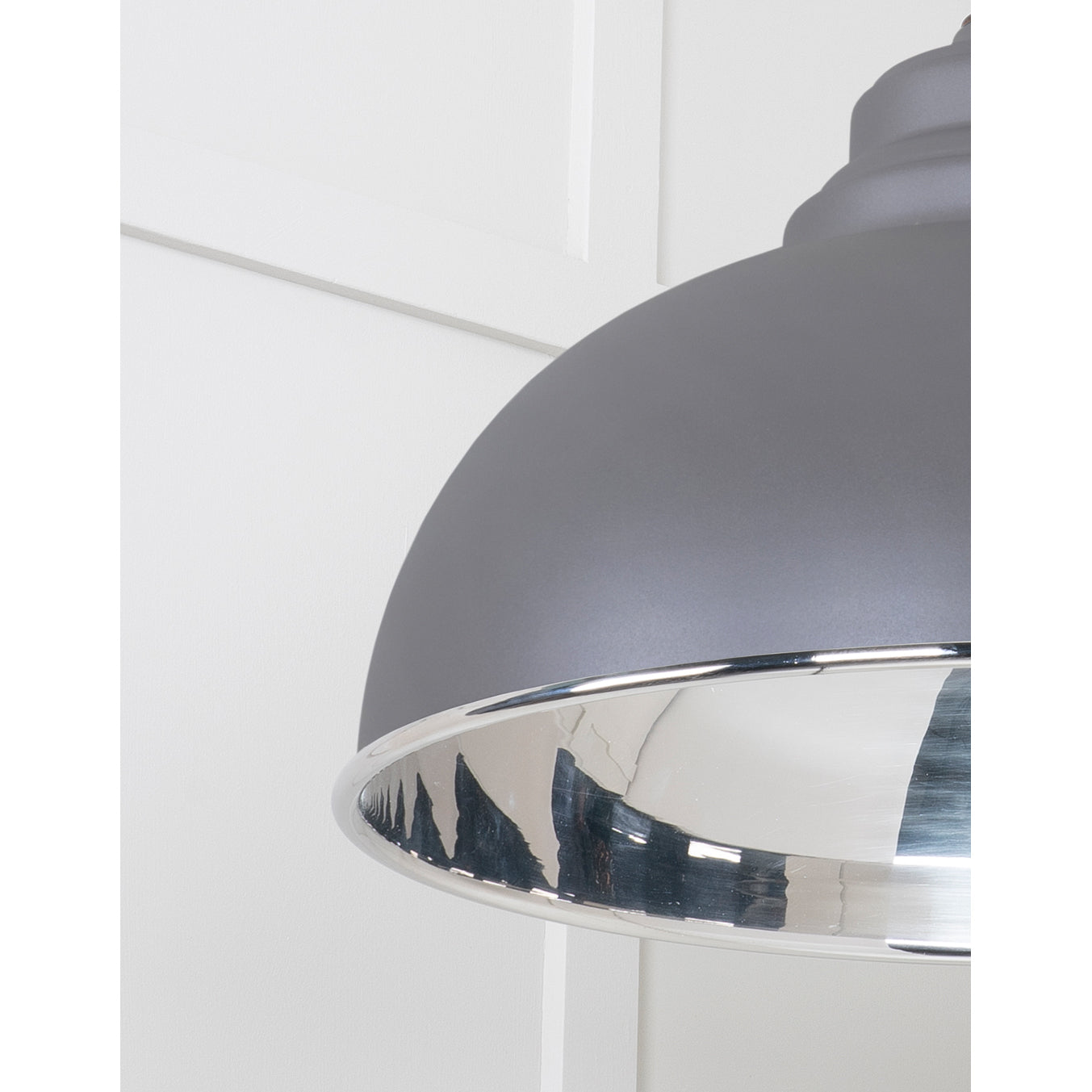 From The Anvil 49505BL - Smooth Nickel Harborne Pendant in Bluff #finish_bluff