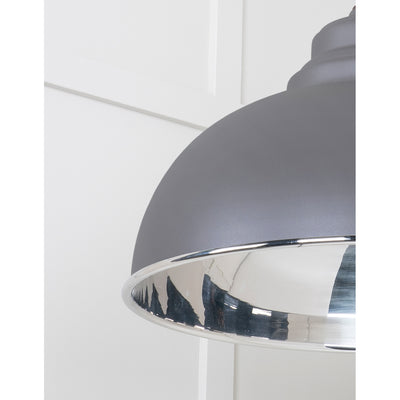 From The Anvil 49505BL - Smooth Nickel Harborne Pendant in Bluff #finish_bluff