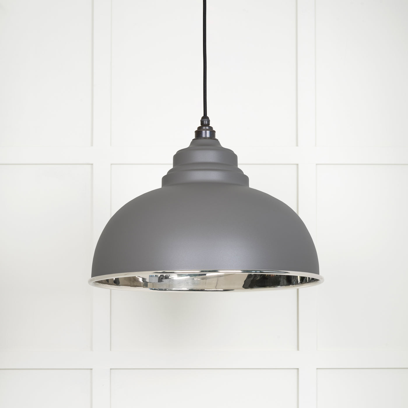 From The Anvil 49505BL - Smooth Nickel Harborne Pendant in Bluff  #finish_bluff