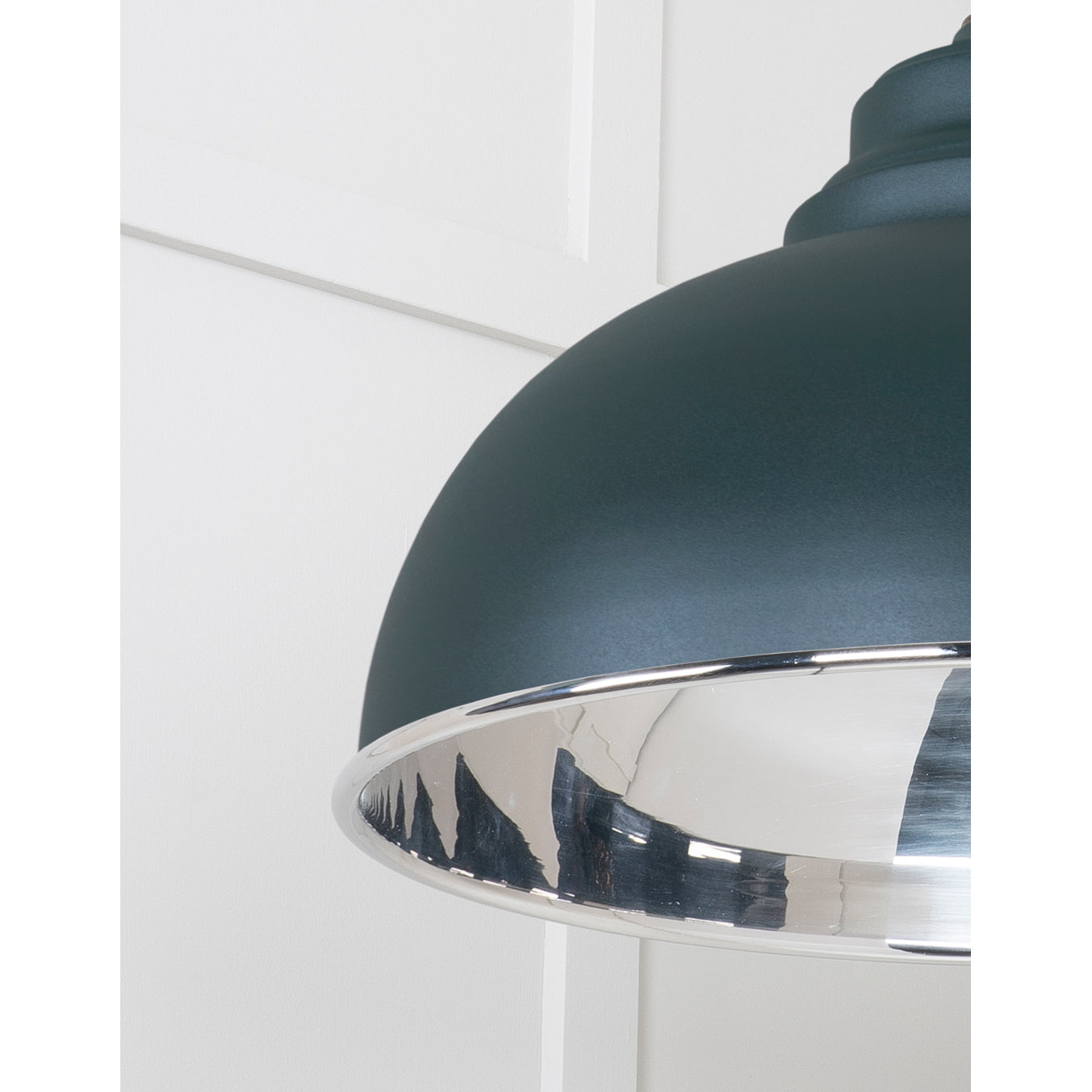 From The Anvil 49505DI - Smooth Nickel Harborne Pendant in Dingle #finish_dingle