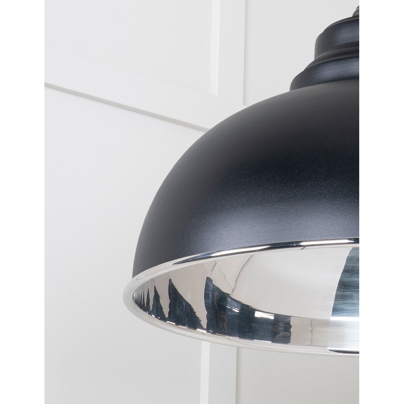 From The Anvil 49505EB - Smooth Nickel Harborne Pendant in Elan Black #finish_elan-black