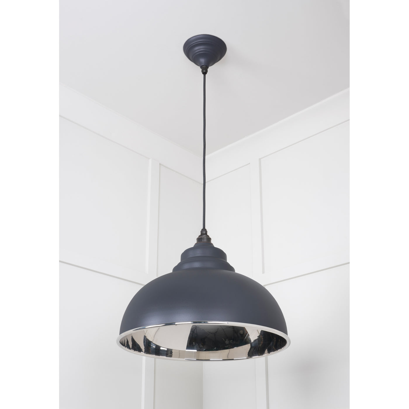 From The Anvil 49505SL - Smooth Nickel Harborne Pendant in Slate #finish_slate