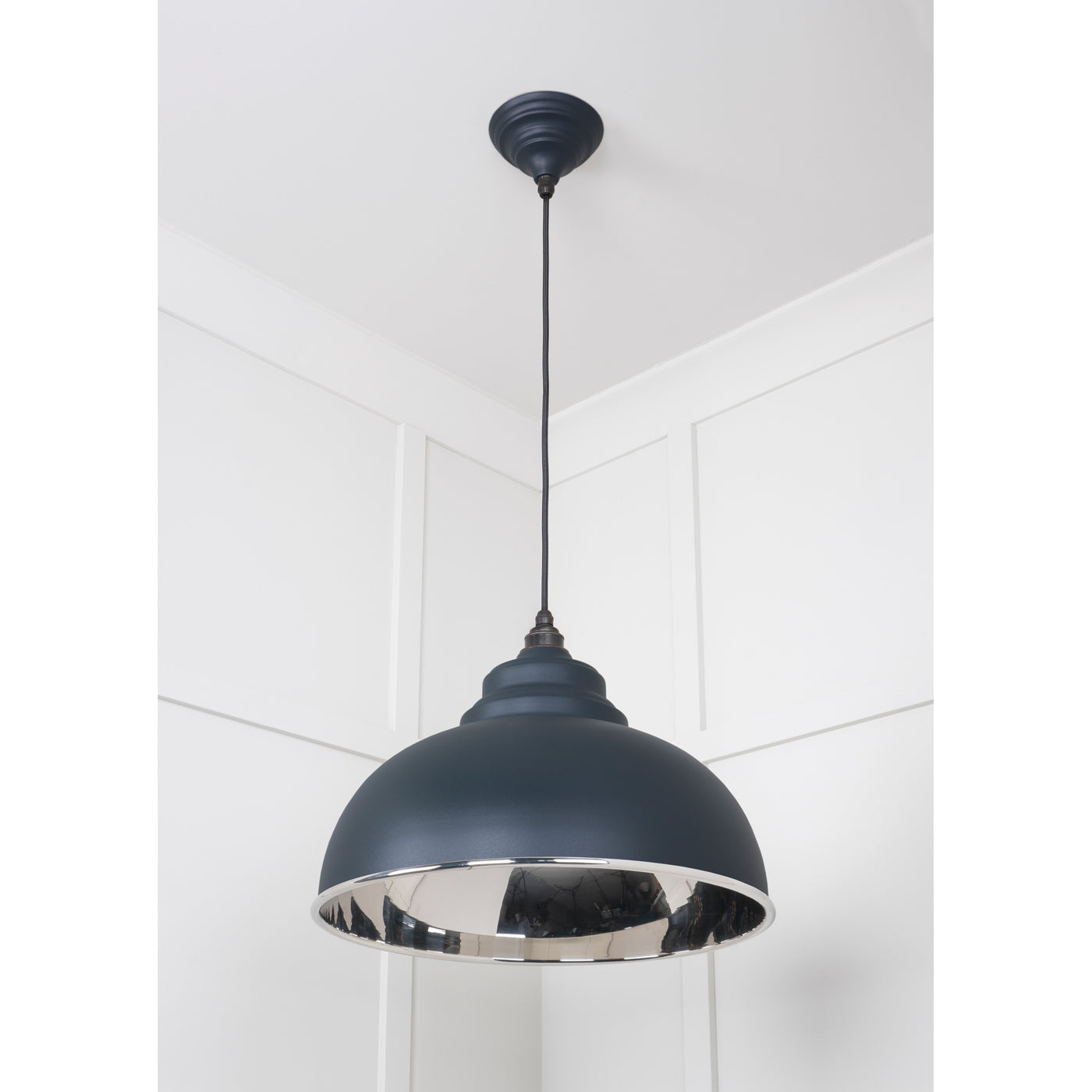 From The Anvil 49505SO - Smooth Nickel Harborne Pendant in Soot #finish_soot