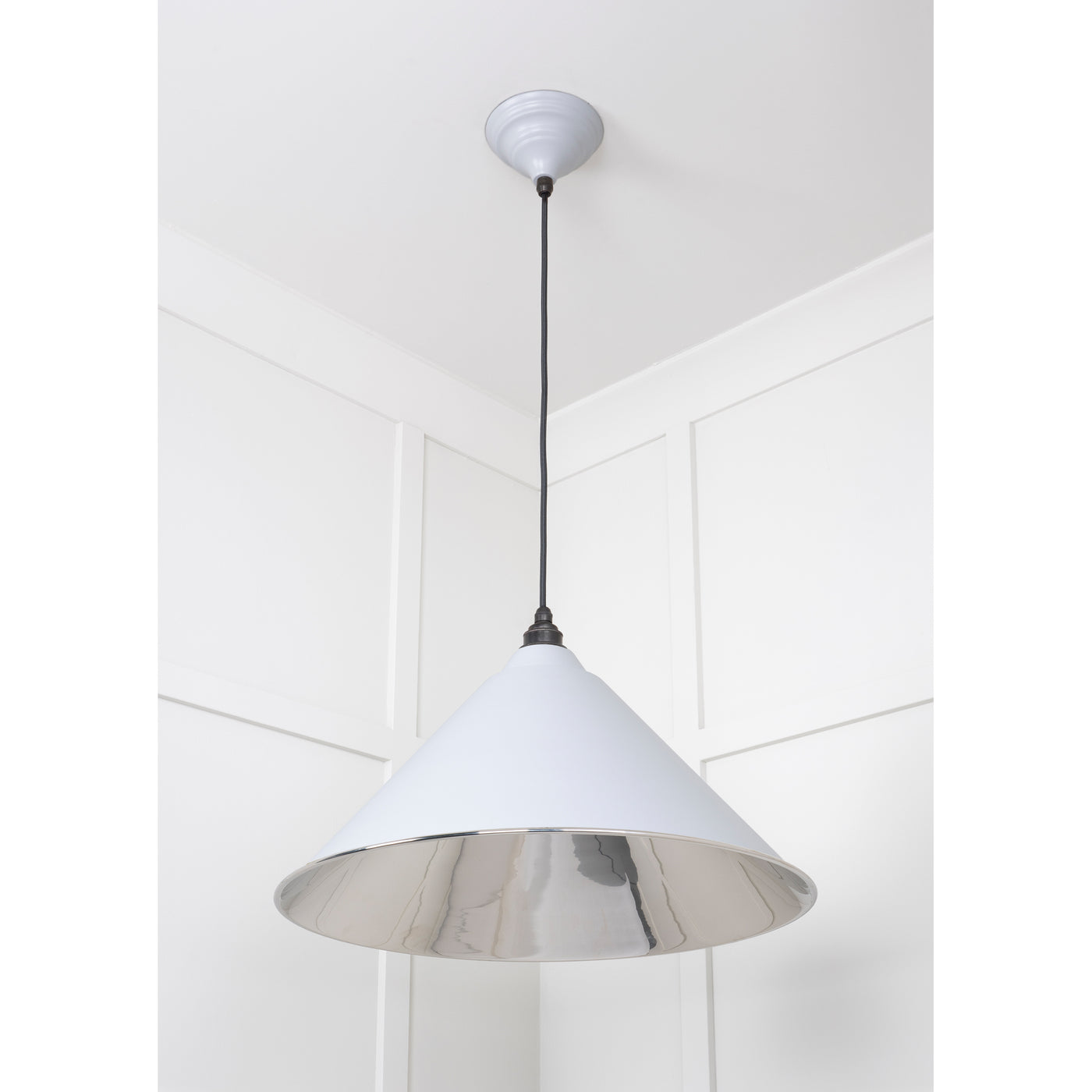 From The Anvil 49506BI - Smooth Nickel Hockley Pendant in Birch #finish_birch