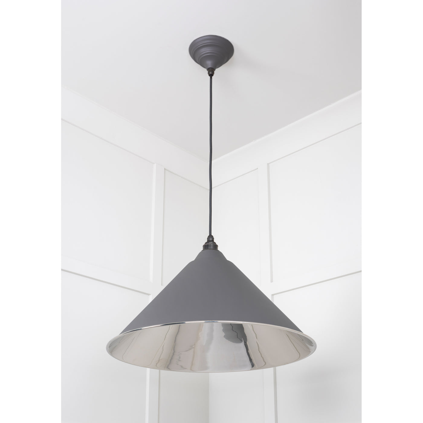 From The Anvil 49506BL - Smooth Nickel Hockley Pendant in Bluff #finish_bluff