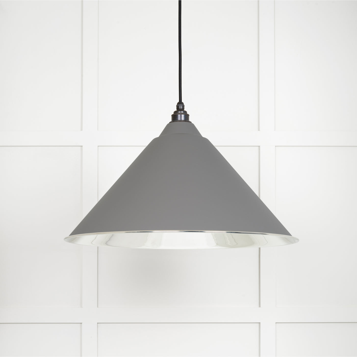 From The Anvil 49506BL - Smooth Nickel Hockley Pendant in Bluff  #finish_bluff