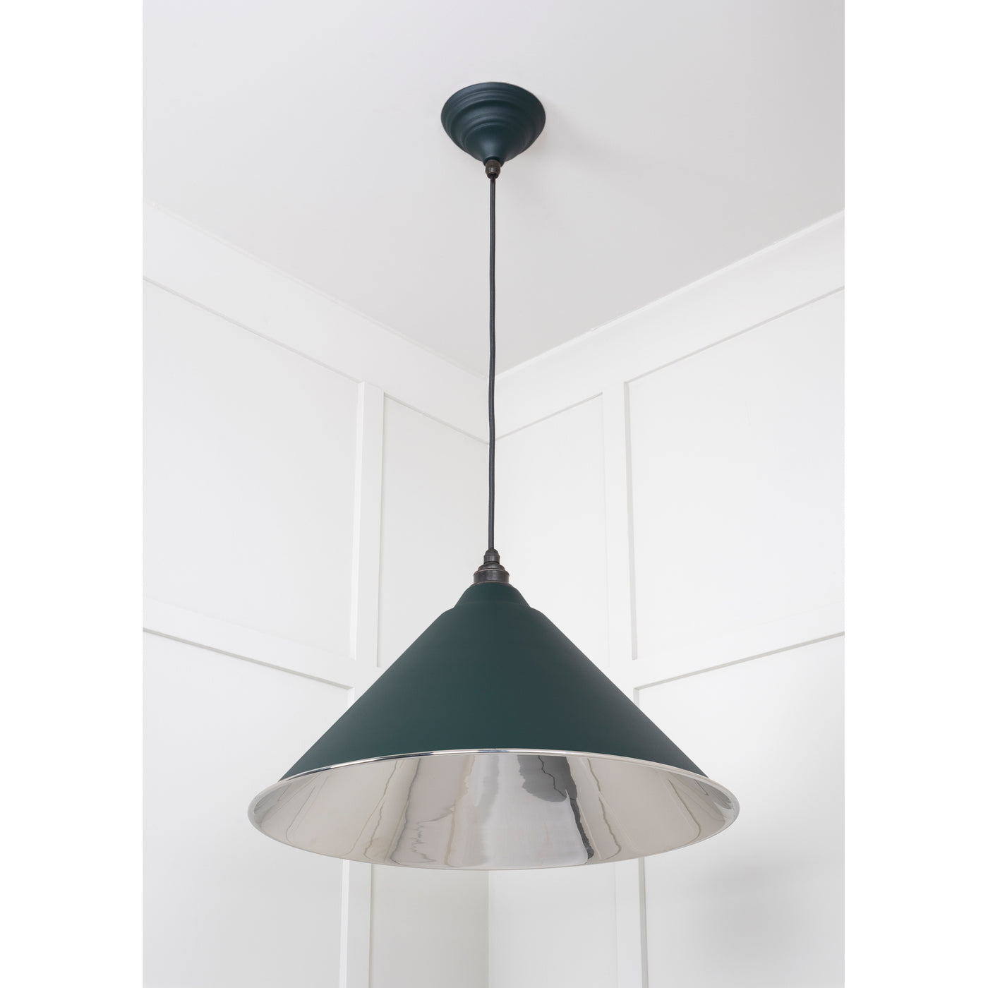 From The Anvil 49506DI - Smooth Nickel Hockley Pendant in Dingle #finish_dingle