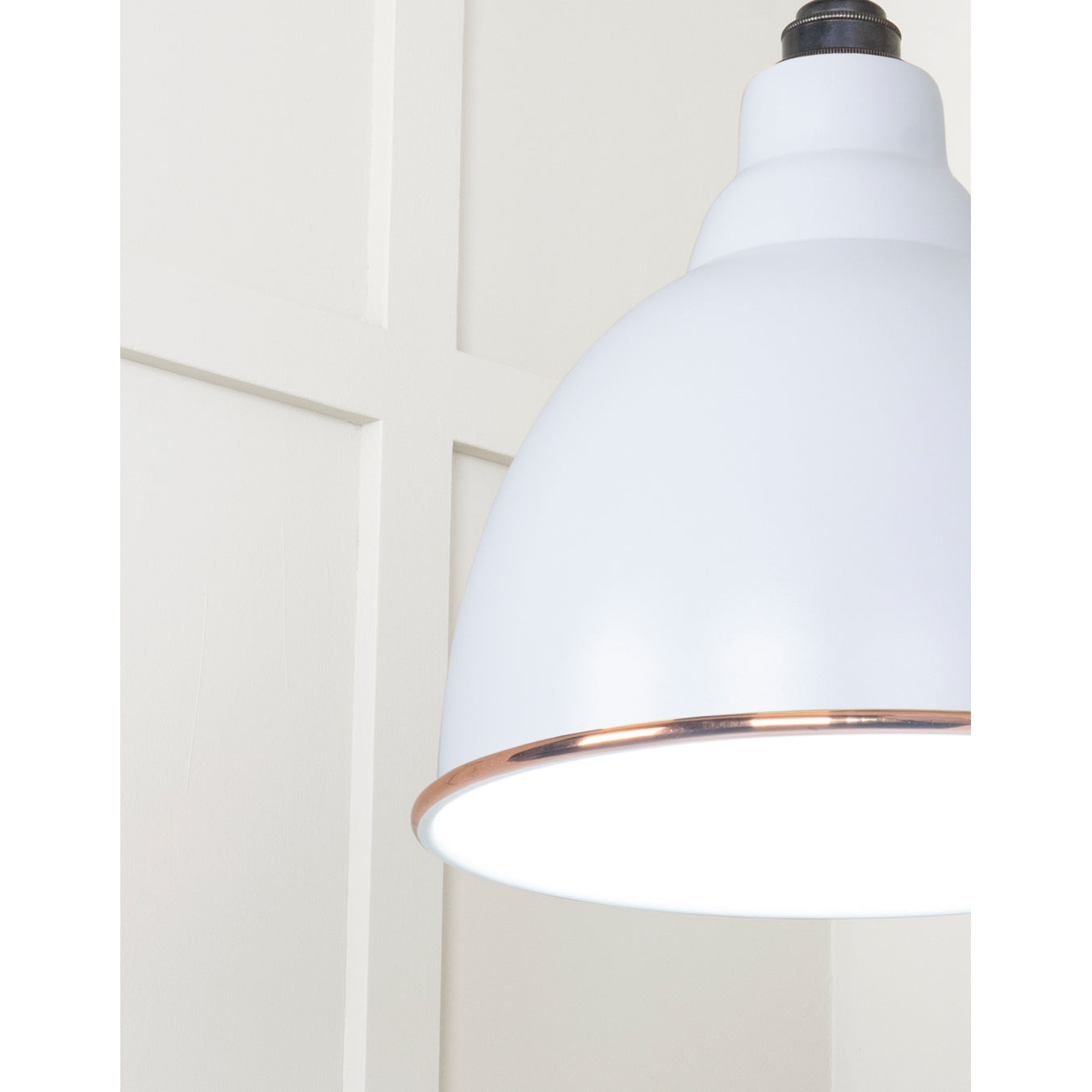 From The Anvil 49507BI - White Gloss Brindley Pendant in Birch #finish_birch