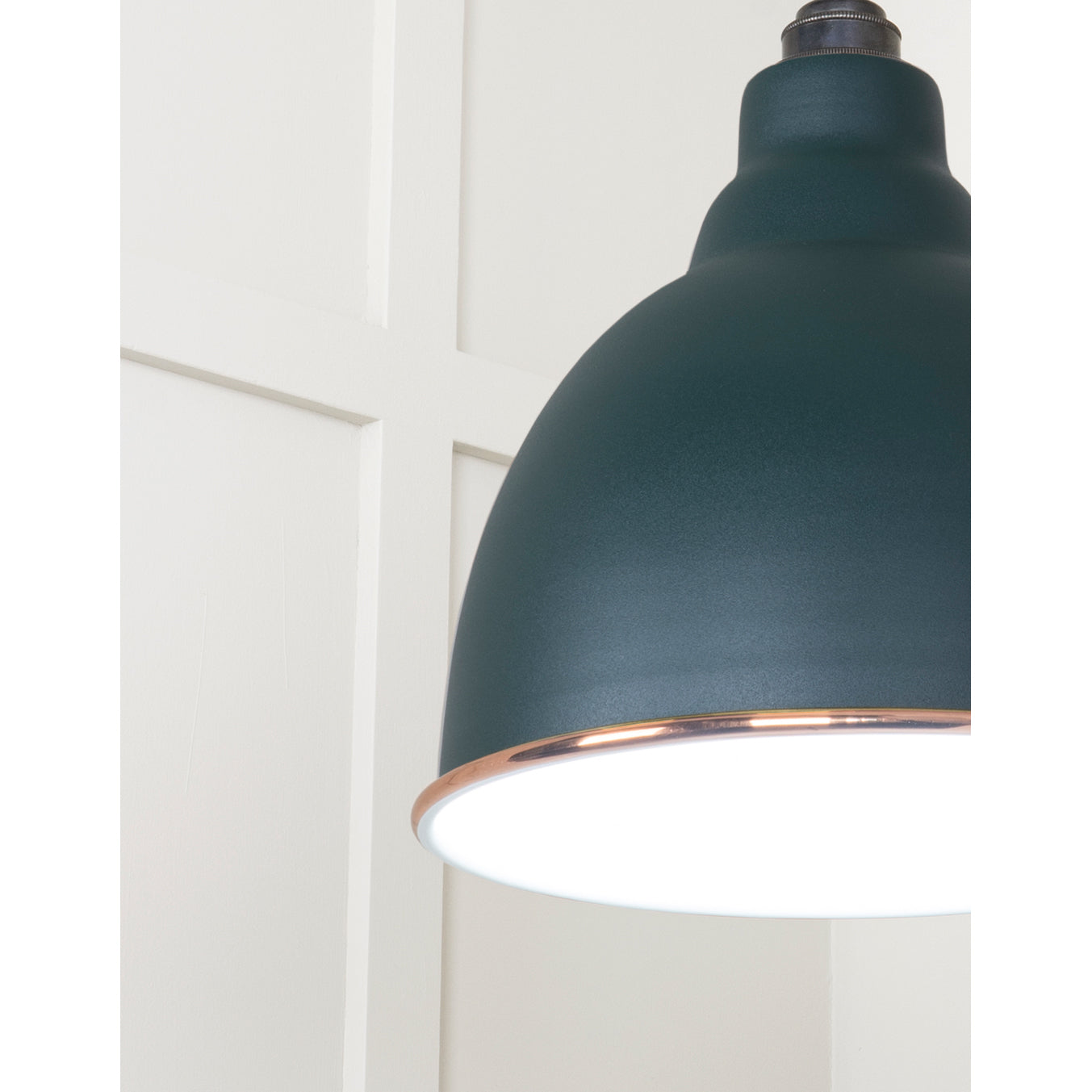 From The Anvil 49507DI - White Gloss Brindley Pendant in Dingle #finish_dingle