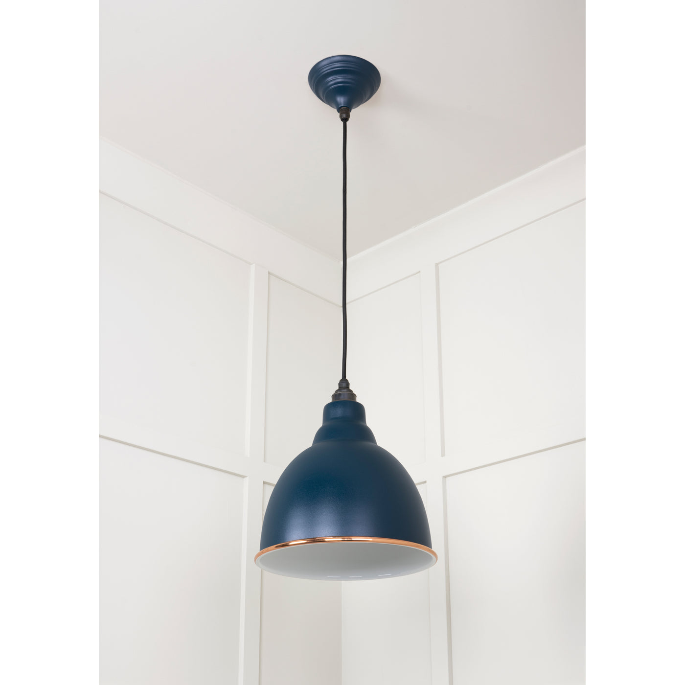 From The Anvil 49507DU - White Gloss Brindley Pendant in Dusk #finish_dusk