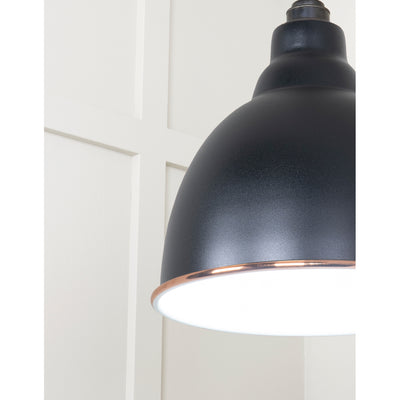 From The Anvil 49507EB - White Gloss Brindley Pendant in Elan Black #finish_elan-black