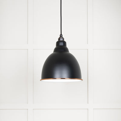 From The Anvil 49507EB - White Gloss Brindley Pendant in Elan Black  #finish_elan-black