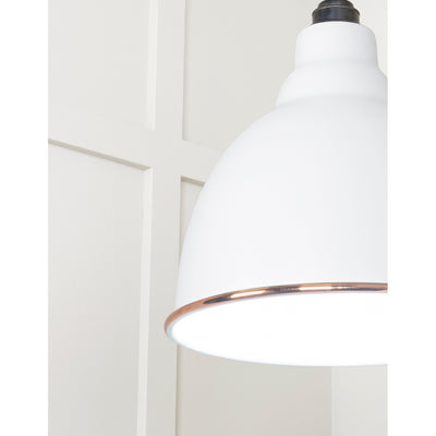 From The Anvil 49507F - White Gloss Brindley Pendant in Flock #finish_flock