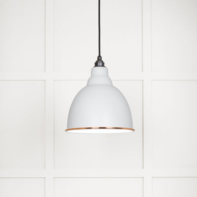 From The Anvil 49507F - White Gloss Brindley Pendant in Flock  #finish_flock