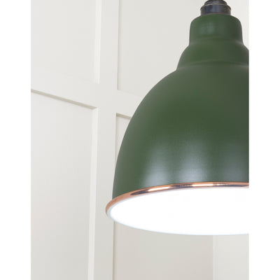 From The Anvil 49507H - White Gloss Brindley Pendant in Heath #finish_heath