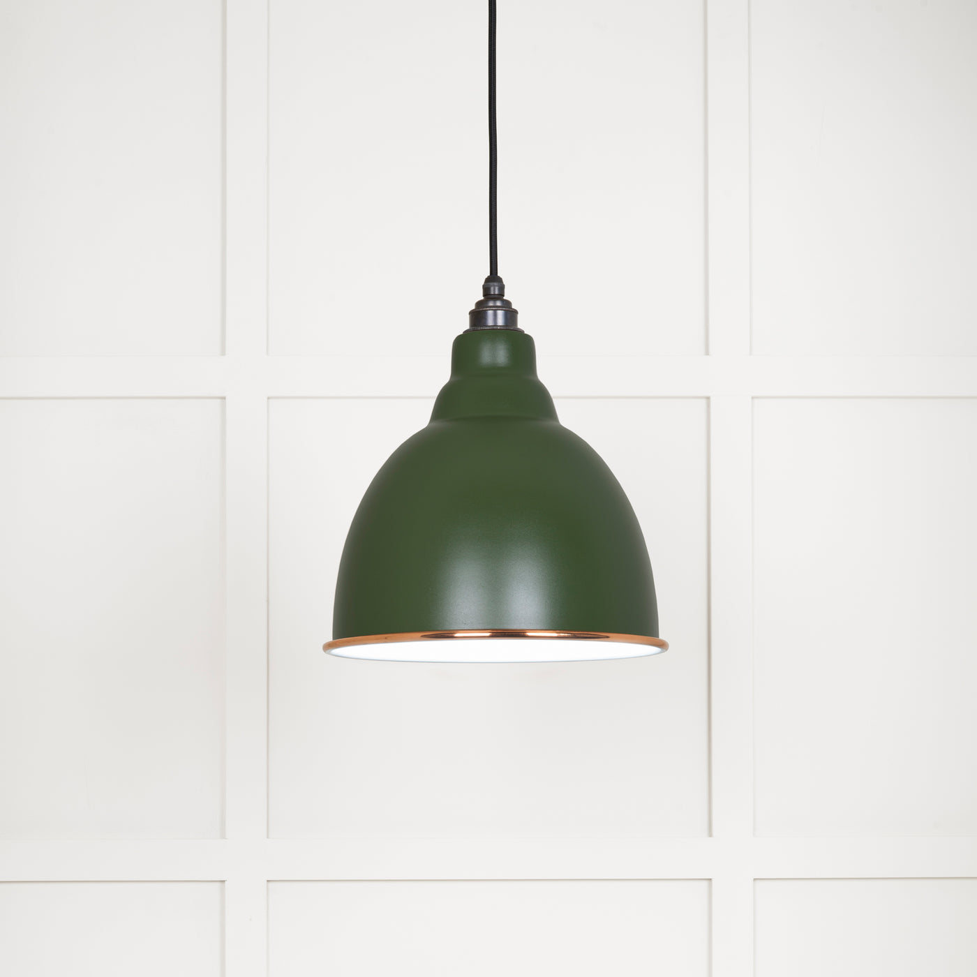 From The Anvil 49507H - White Gloss Brindley Pendant in Heath  #finish_heath