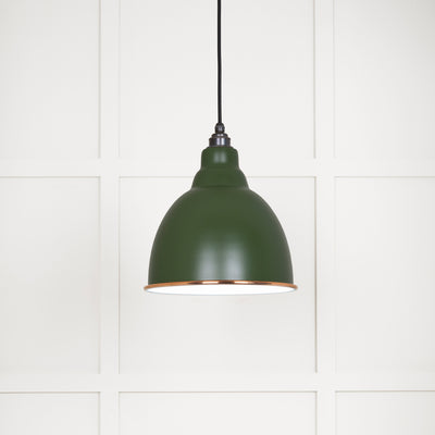 From The Anvil 49507H - White Gloss Brindley Pendant in Heath  #finish_heath