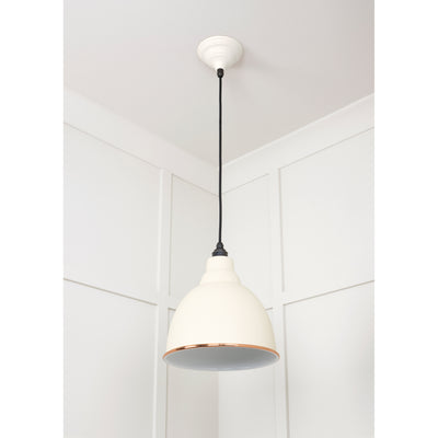 From The Anvil 49507TE - White Gloss Brindley Pendant in Teasel #finish_teasel