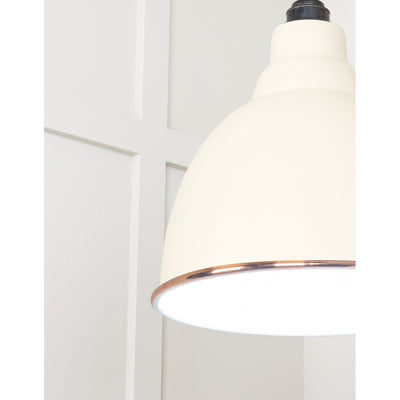 From The Anvil 49507TE - White Gloss Brindley Pendant in Teasel #finish_teasel