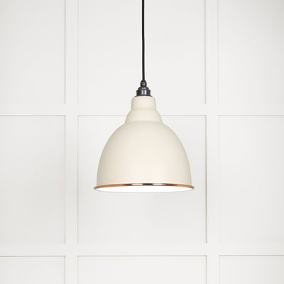 From The Anvil 49507TE - White Gloss Brindley Pendant in Teasel  #finish_teasel