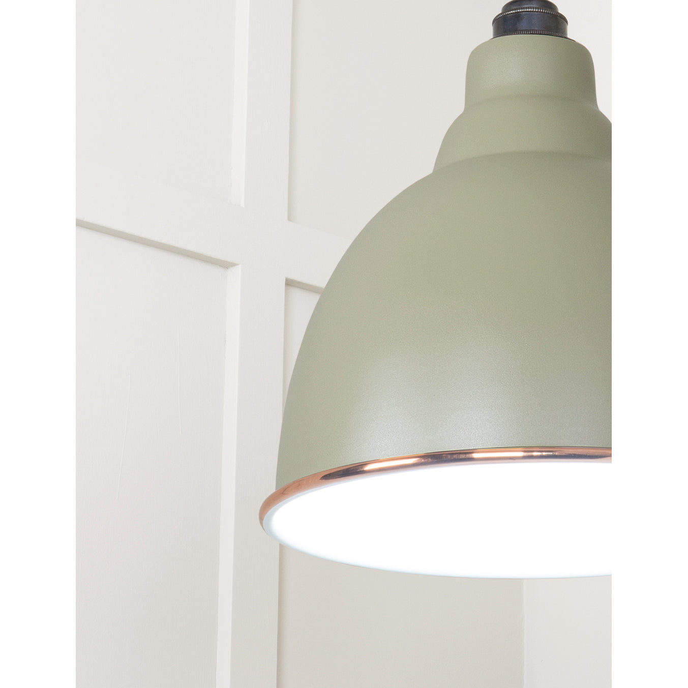 From The Anvil 49507TU - White Gloss Brindley Pendant in Tump #finish_tump