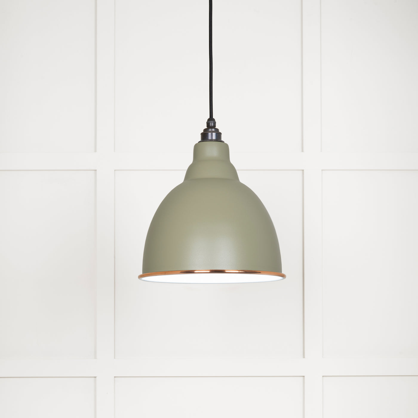 From The Anvil 49507TU - White Gloss Brindley Pendant in Tump  #finish_tump