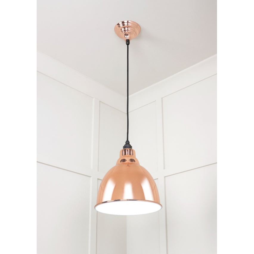 From The Anvil 49507 - White Gloss Brindley Pendant in Copper #finish_copper