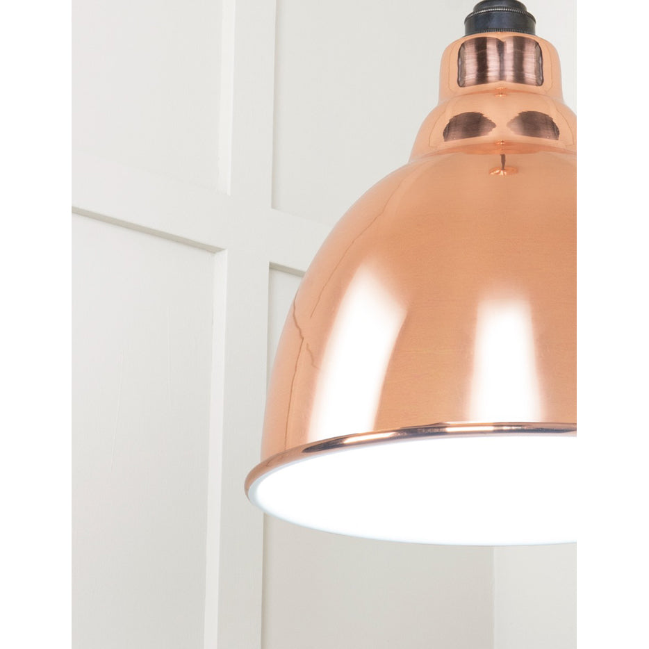 From The Anvil 49507 - White Gloss Brindley Pendant in Copper #finish_copper