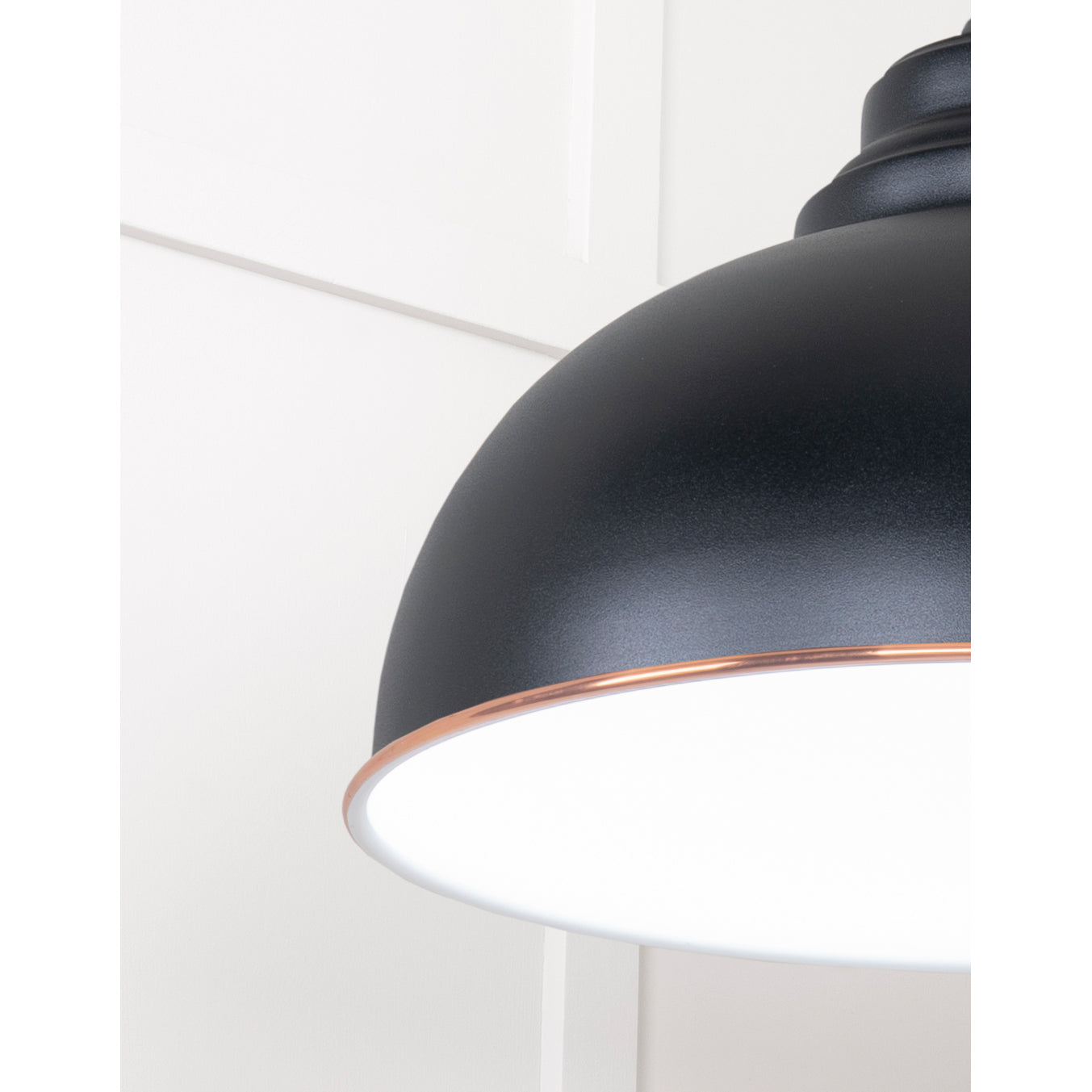 From The Anvil 49508EB - White Gloss Harborne Pendant in Elan Black #finish_elan-black