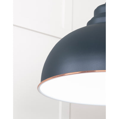 From The Anvil 49508SO - White Gloss Harborne Pendant in Soot #finish_soot