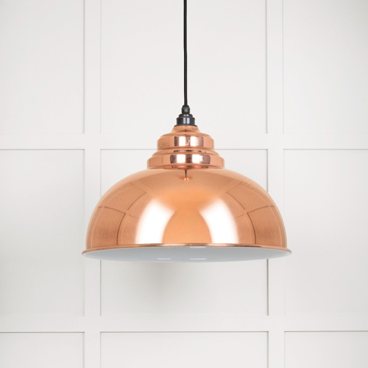 From The Anvil 49508 - White Gloss Harborne Pendant in Copper #finish_copper