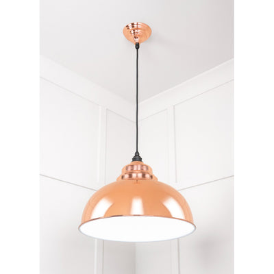 From The Anvil 49508 - White Gloss Harborne Pendant in Copper #finish_copper