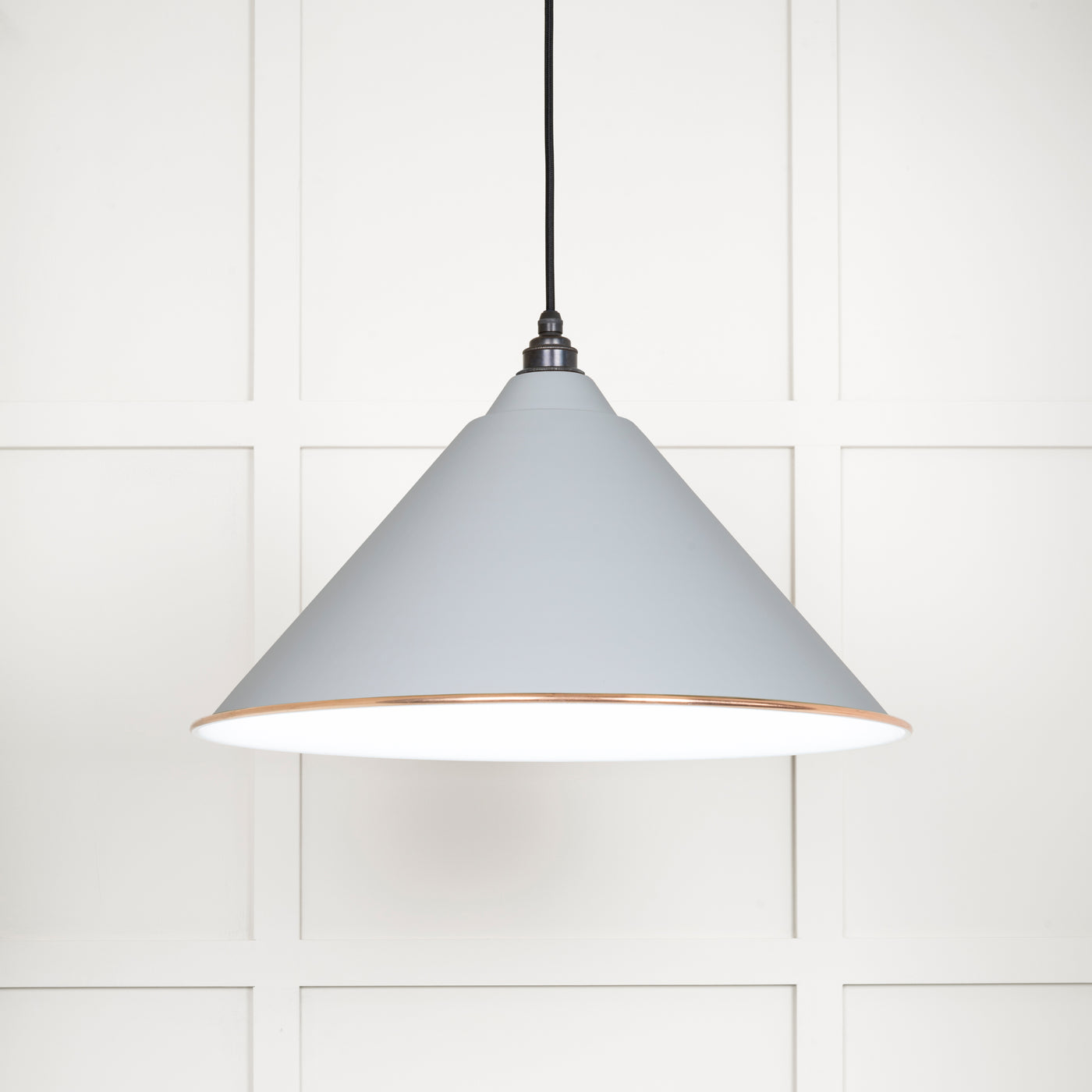 From The Anvil 49510BI - White Gloss Hockley Pendant in Birch  #finish_birch