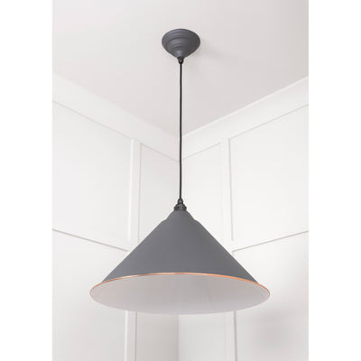 From The Anvil 49510BL - White Gloss Hockley Pendant in Bluff #finish_bluff