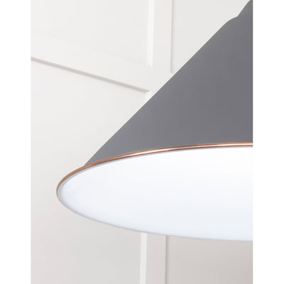 From The Anvil 49510BL - White Gloss Hockley Pendant in Bluff #finish_bluff