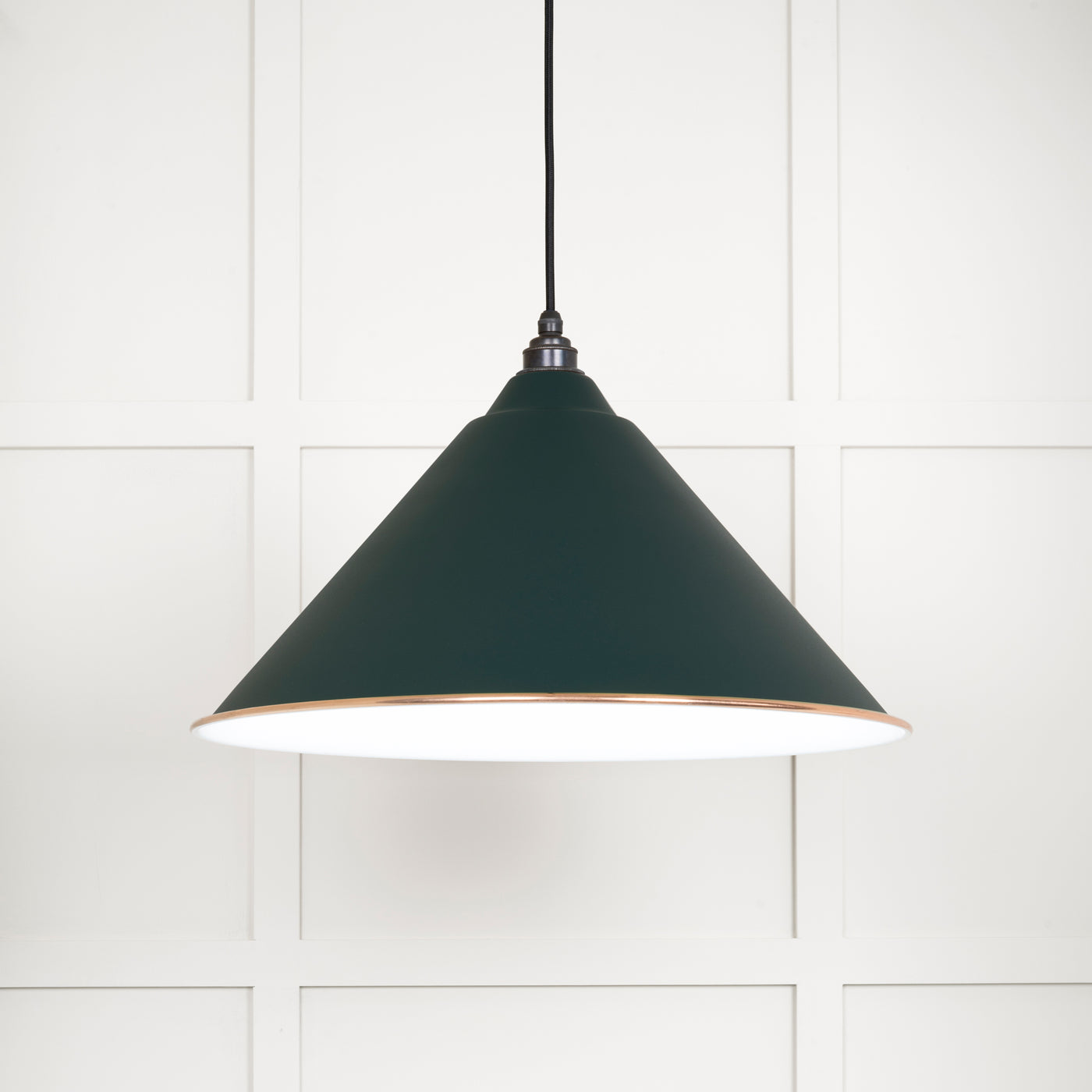 From The Anvil 49510DI - White Gloss Hockley Pendant in Dingle  #finish_dingle