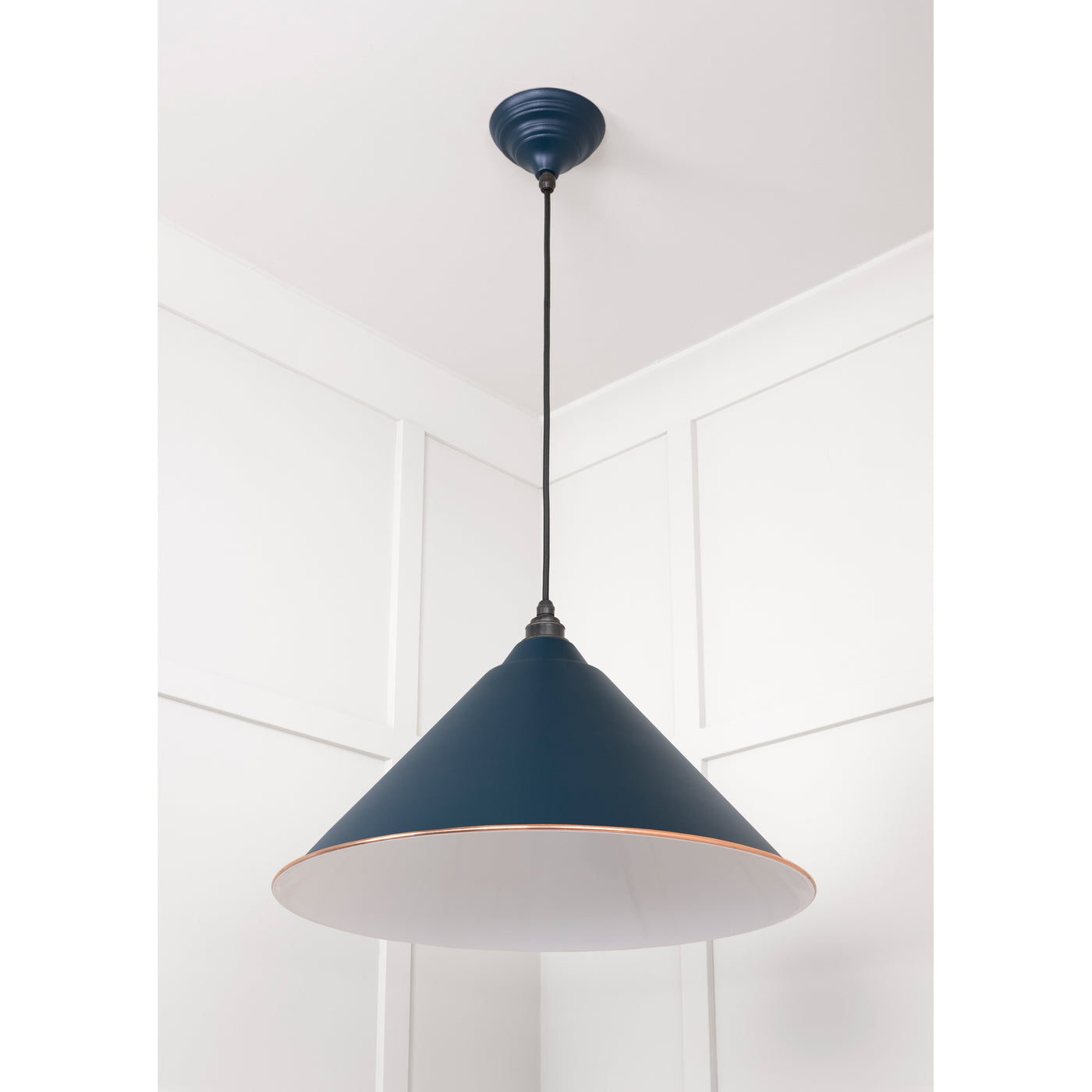 From The Anvil 49510DU - White Gloss Hockley Pendant in Dusk #finish_dusk