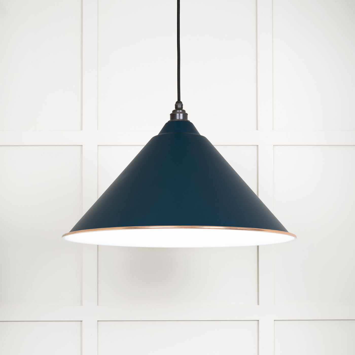 From The Anvil 49510DU - White Gloss Hockley Pendant in Dusk  #finish_dusk