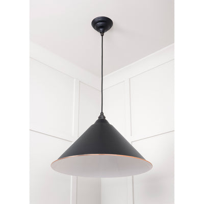 From The Anvil 49510EB - White Gloss Hockley Pendant in Elan Black #finish_elan-black