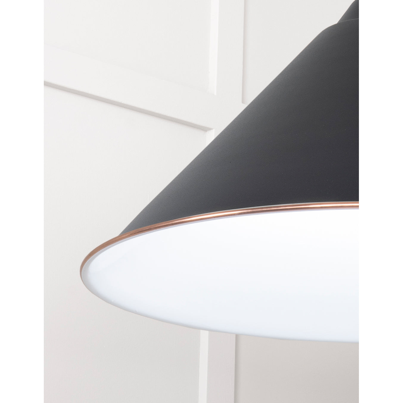 From The Anvil 49510EB - White Gloss Hockley Pendant in Elan Black #finish_elan-black