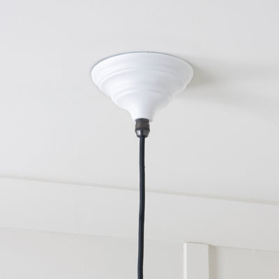 From The Anvil 49510F - White Gloss Hockley Pendant in Flock #finish_flock