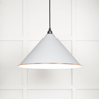 From The Anvil 49510F - White Gloss Hockley Pendant in Flock  #finish_flock