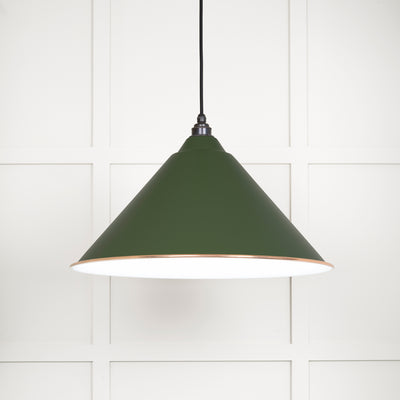 From The Anvil 49510H - White Gloss Hockley Pendant in Heath  #finish_heath