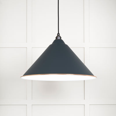 From The Anvil 49510SO - White Gloss Hockley Pendant in Soot  #finish_soot