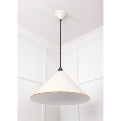 From The Anvil 49510TE - White Gloss Hockley Pendant in Teasel #finish_teasel